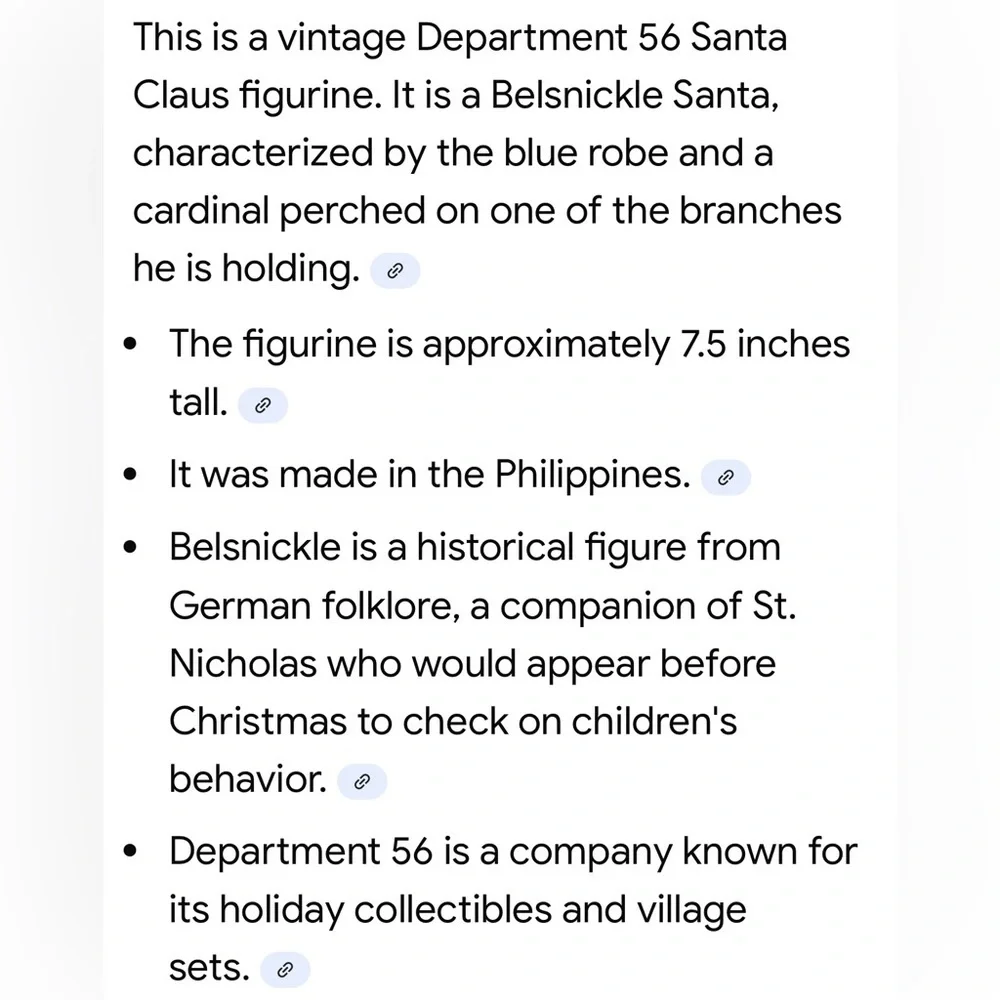 Department 56 Belsnickle Santa Figurine Vintage Glittery Blue/Red/White GUC